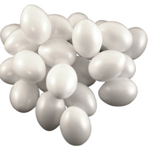 Húsvéti tojás műanyag fehér 12 cm – 10 db