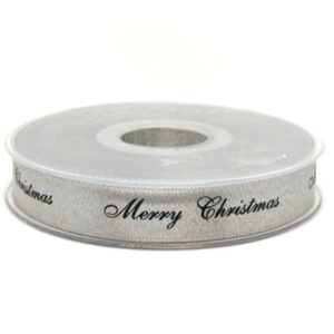 elegans-szaten-szalag-ezust--merry-christmas-hobbykreativ