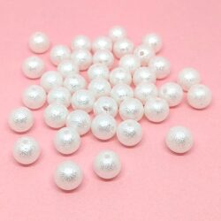 Gyöngyház fehér mart gyöngy 10 mm