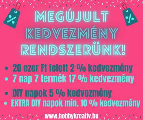 MEGÚJULT KEDVEZMÉNY RENDSZERÜNK!