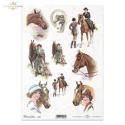 lovak-allatok-vintage-rizspapir-r0227-hobbykreativ