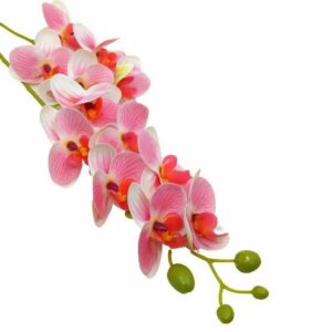Élethű latex orchidea erezetes rózsaszín 2 száras