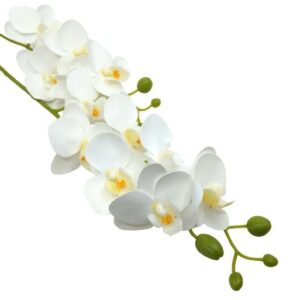 Élethű latex orchidea fehér 2 száras