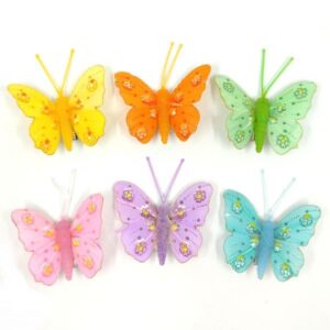Csipeszes pillangó vegyes színekben KICSI 6 db