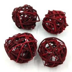 rattan-golyo-bordo-piros-nagy-4-db-hobbykreativ