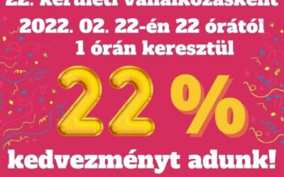 22 % KEDVEZMÉNY – Villám akció