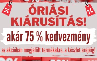 ÓRIÁSI KIÁRUSÍTÁS – KÉSZLETKISÖPRÉS