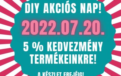 DIY AKCIÓS NAP – 5 % KEDVEZMÉNY – 07.20.