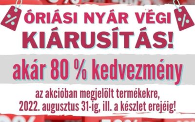 ÓRIÁSI KIÁRUSÍTÁS – KÉSZLETKISÖPRÉS