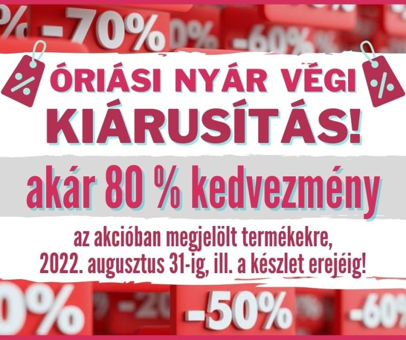 ÓRIÁSI KIÁRUSÍTÁS – KÉSZLETKISÖPRÉS