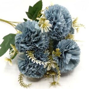 Őszi selyemvirág csokor kék 6 szálas