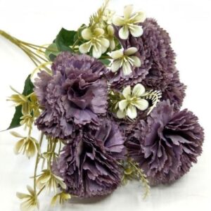 Őszi selyemvirág csokor lila 6 szálas