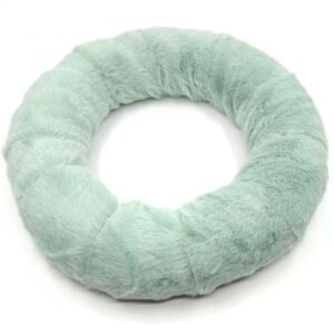 Ultrafinom műszőrmével bevont koszorúalap pasztell menta 25 cm