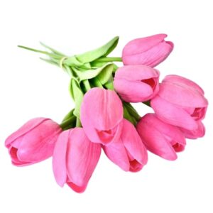 Élethű PU tulipán pink 10 szálas csokor