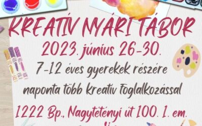 ÚJABB KREATÍV NYÁRI TÁBOR – június 26-30.