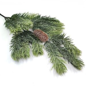 Hamvas műfenyő ág tobozzal 47 cm