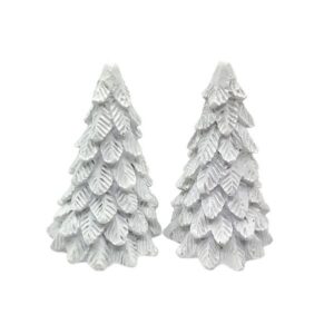 Kerámia fenyő figura fehér 5,5 cm 2 db