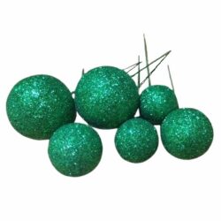 csillamos-polifoam-golyok-drotszaron-zold-vegyes-meret-6-db-CRL2050d-hobbykreativ